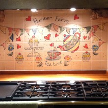 Hand Painted Humber Farm Kitchen Tile Mural