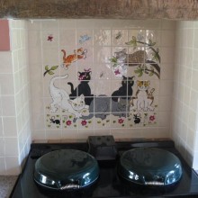 Cats Kitchen Cooker Splashback