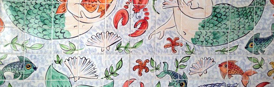 Hand Painted Mermaids swimming pool Mural Tiles