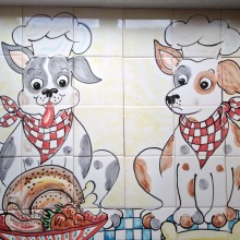 Dogs Dinner Kitchen Tiles