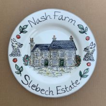 Hand painted holiday rental plate