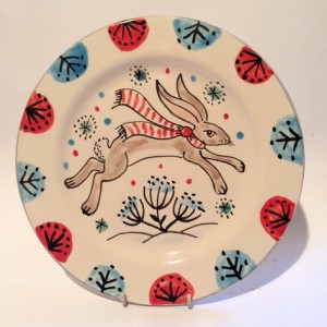 Christmas Hare Plate