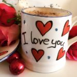 Hand painted Valentin's I Love You Mug