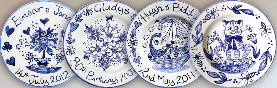 Blue & White Delft type Plates