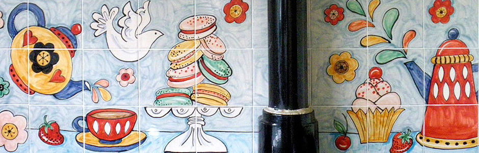 Hand Painted Kitchen Tile Murals