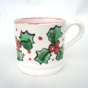 hand painted Holly Mug