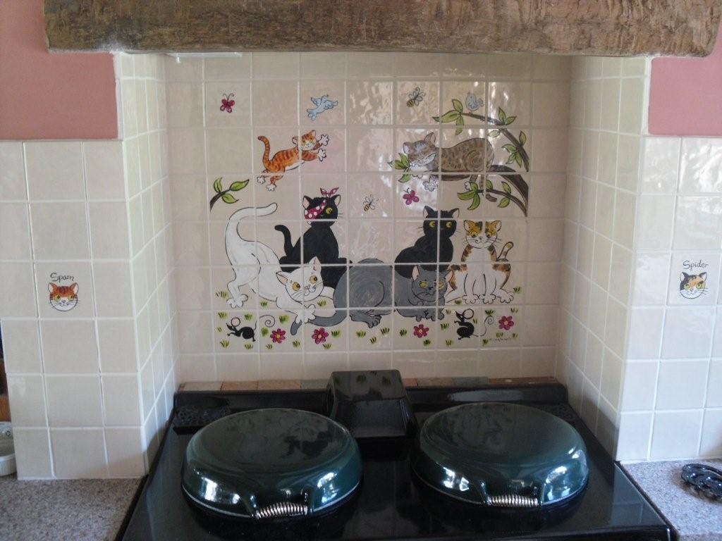 Hand Painted Kitchen Tiles and Tile Murals and Splashbacks