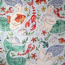 Hand Painted Mermaids swimming pool Mural Tiles