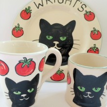 Wrights, corporate plate and mugs