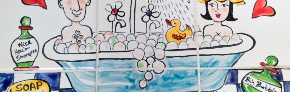Mr & Mrs Bathtime Tile Murals