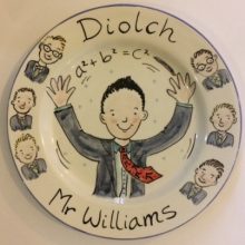 Diolch Mr Williams personalised plate