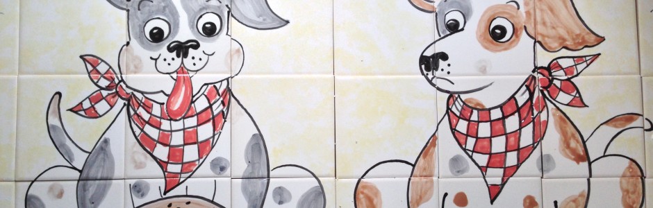 Dogs Dinner Kitchen Tiles