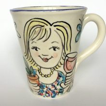 Personalised mug of lady