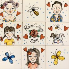 our family hand painted tiles