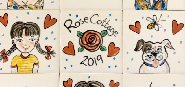 our family hand painted tiles