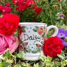 Personalised hand painted name mug Daisy