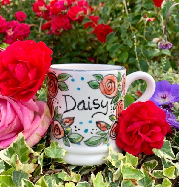Personalised hand painted name mug Daisy