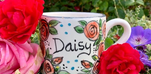 Personalised hand painted name mug Daisy
