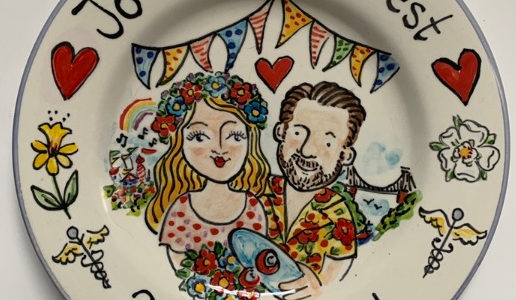 Wed Fest hand painted plate July 2021