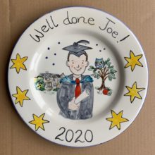 Well done Joe hand painted plate