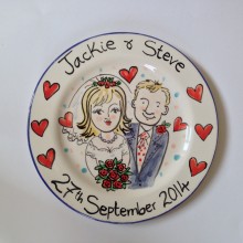 Wedding Plate Hand painted