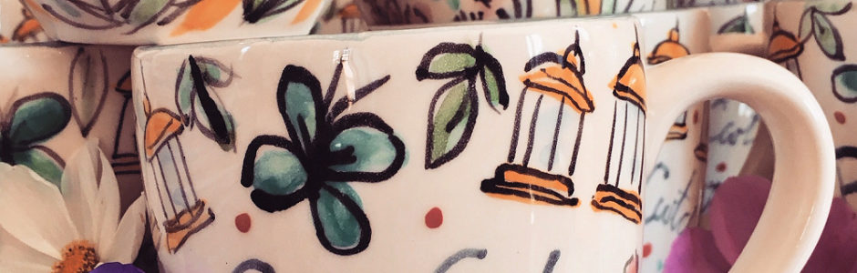 The Big Cwtch, hand painted mugs