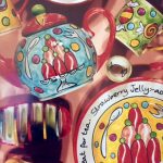 colourful hand painted pots by Kate Glanville