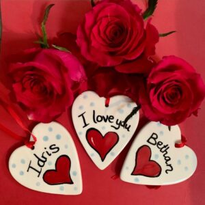 Valentine hanging heart decoration